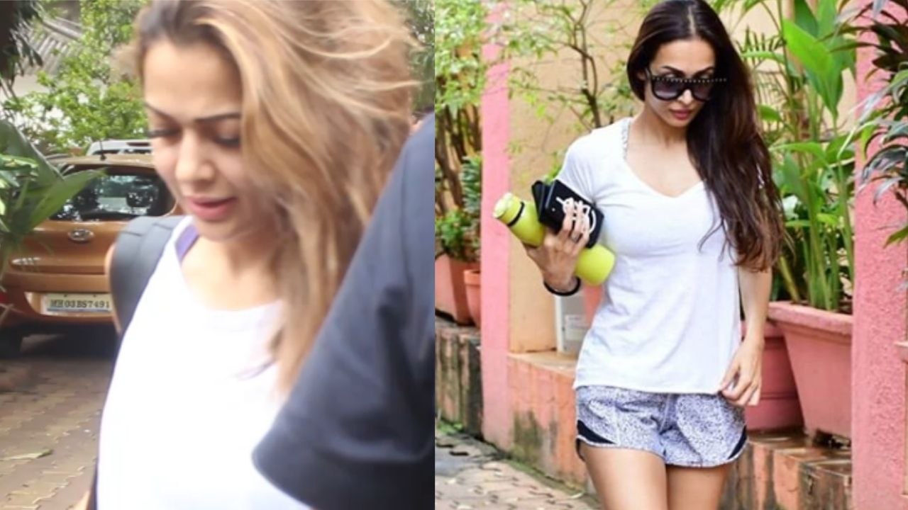 Spotted sisters Malaika and Amrita at Diva Yoga in Bandra