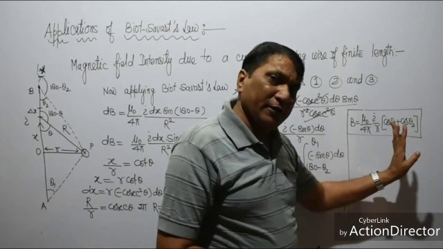 12/CBSE physics ,magnetic field intensity due to current carrying wire of finite length