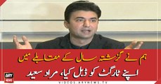 Federal Minister for Communications Murad Saeed addresses ceremony