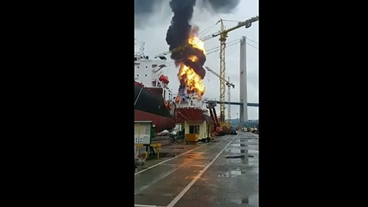 Grosse explosion en Corée du Sud (vidéo)