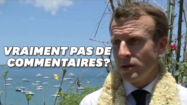 Macron n'a pas pu s'empecher de commenter l'actualité hexagonale depuis l'Océan Indien