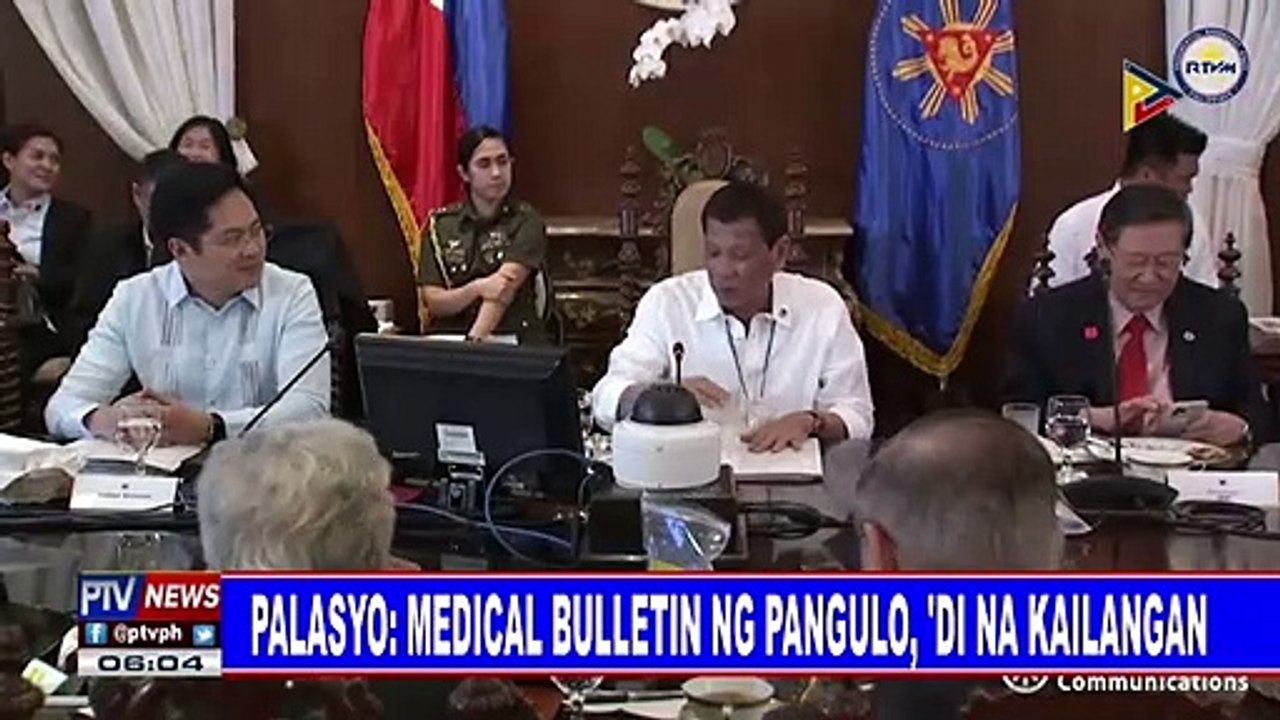 Palasyo: Pangulong #Duterte, nasa maayos na kondisyon