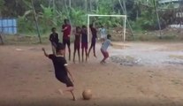 Kerala wonder boy scores a miraculous Free kick goal | Oneindia Malayalam