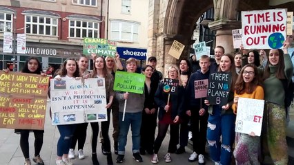 Climate change protest in Peterborough