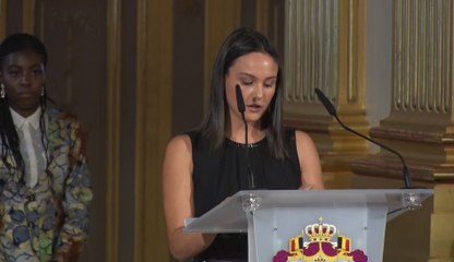 Anniversaire d'Elisabeth: discours de Pauline, 18 ans, gymnaste, originaire de Fauvillers en province de Luxembourg