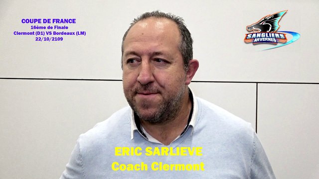 Hockey sur glace Interview Eric Sarlieve Coach des Sangliers Arvernes Clermont-ferrand - 1 6ème de finale Coupe de France 2019-10-22 (Clermont_VS_Bordeaux)