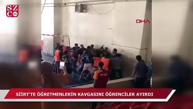 Siirt'te öğretmenlerin kavgasını öğrenciler ayırdı