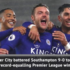 Breaking News - Leicester match Man United's record win
