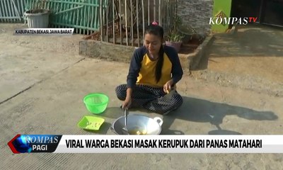 Viral Warga Bekasi Masak Kerupuk Dari Panas Matahari