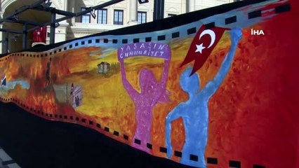 Cumhuriyetin kurulmasında rol alan önemli isimler tuvale döküldü