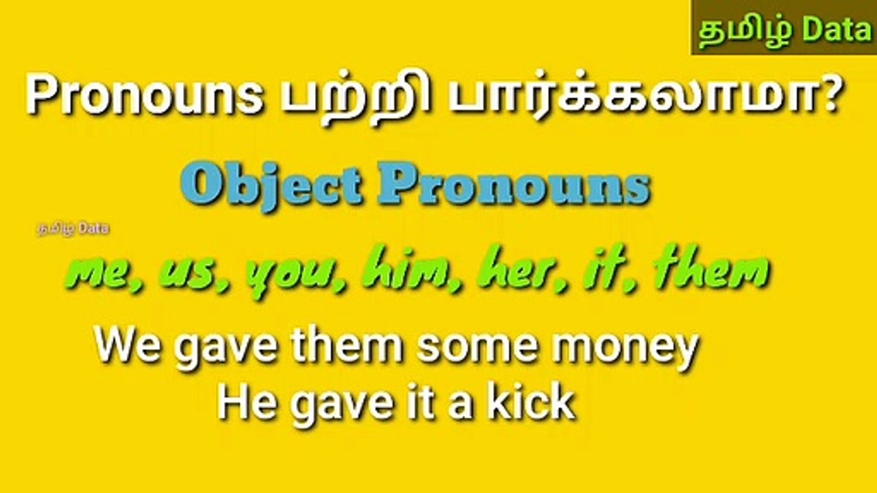 Pronoun என்றால் என்ன? தமிழில் விளக்கமாக பார்க்கலாம்