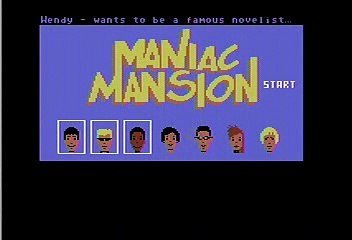 1987 Lucasfilm Games "Maniac Mansion" Commodore 64 Version