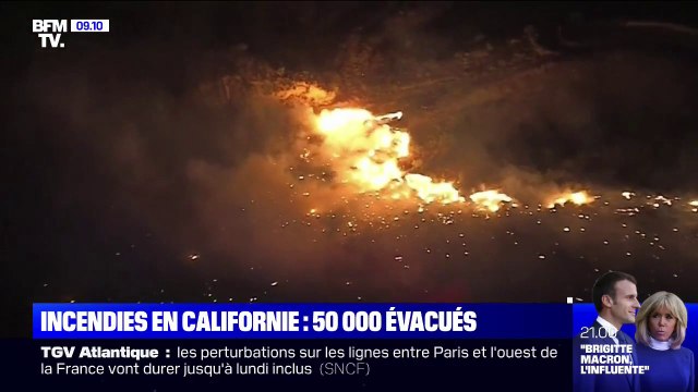 Près de Los Angeles, un violent incendie menace des milliers d'habitations