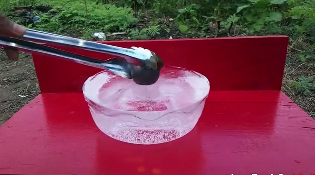 Putting a Hot Iron Ball on Ice, What Is the Result?