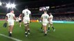 England players thank the fans after beating New Zealand