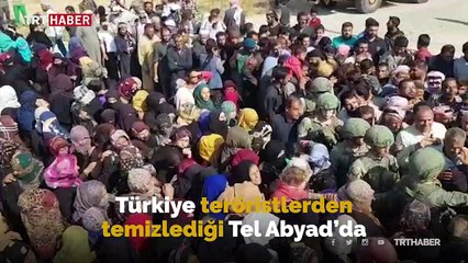 Türkiye'den Tel Abyadlı sivillere yardım