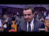 Report TV - Albin Kurti: Heq taksen, Serbia reciproritet te plote ekonomik me Kosovën