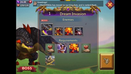 Lords Mobile - Saving Dreams - Dream Invasion for lowest castles