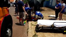 Acidente na Rua Manaus: Duas pessoas são socorridas