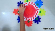 #Spot Tube || Easy Rangoli for Beginners _ Easy Diwali Rangoli