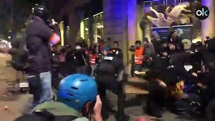 Cargas policiales en Barcelona