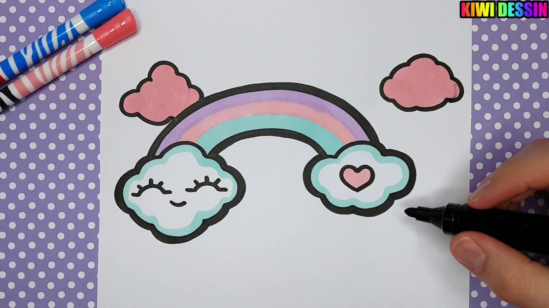 Comment Dessiner Un Arc En Ciel Kawaii Video Dailymotion