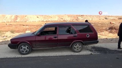 Otomobilinin önünü kesip, taşladılar