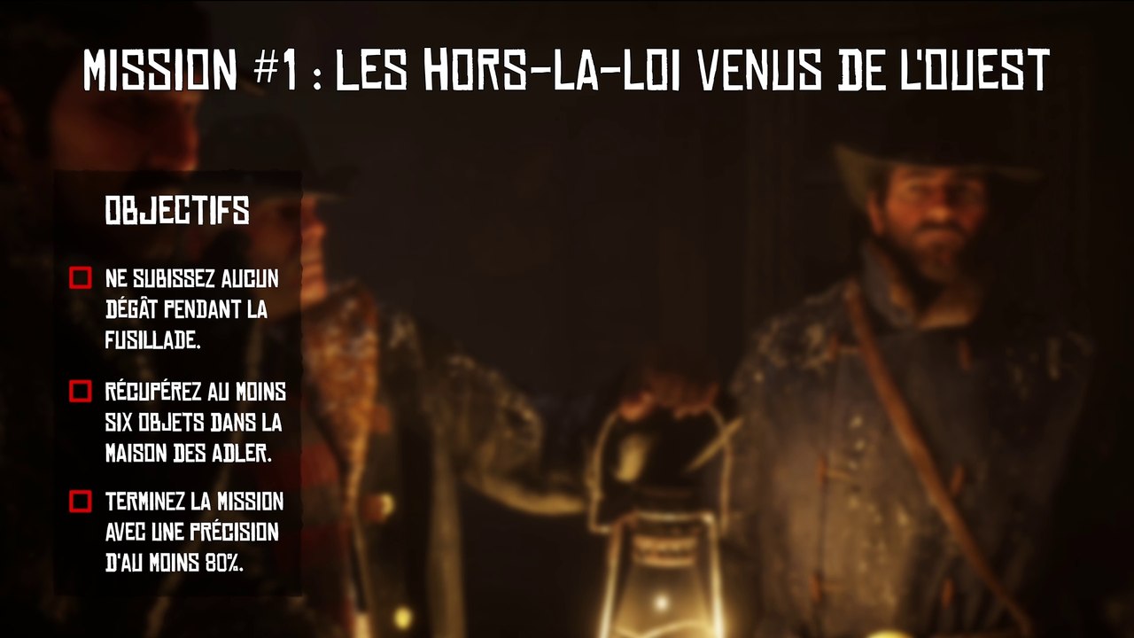 [Guide] Mission #1 Les hors-la-loi venus de l'ouest - Médaille d'or - Red Dead Redemption 2
