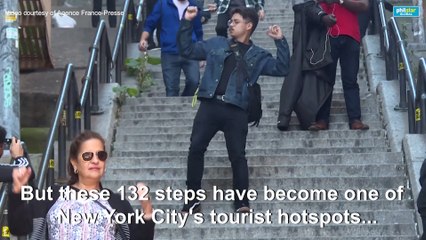Tourists from all over the world flock to 'Joker' stairs in the Bronx