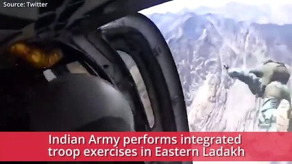 Watch- Indian Army performs integrated troop exercises in Ladakh