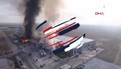 Konya'da dev fabrika alev alev yandı