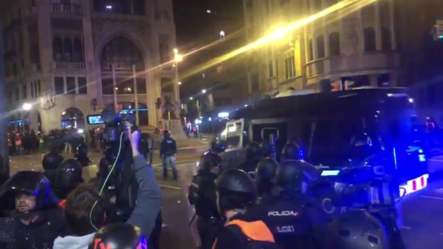 Cargas policiales en Barcelona contra los independentistas
