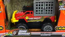 COCHES PARA CHICOS ROAD RIPPERS CAMION MONSTRUO COCODRILO RINOCERONTE CAMION CON JAULA Y DINOSAURIO