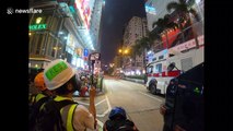 Riot police and water cannon disperse Hong Kong demonstrators