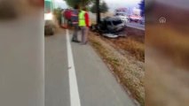Ağaca çarpması sonucu yangın çıkan aracın sürücüsü öldü