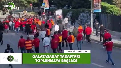 Galatasaray taraftarı derbi öncesi toplanmaya başladı