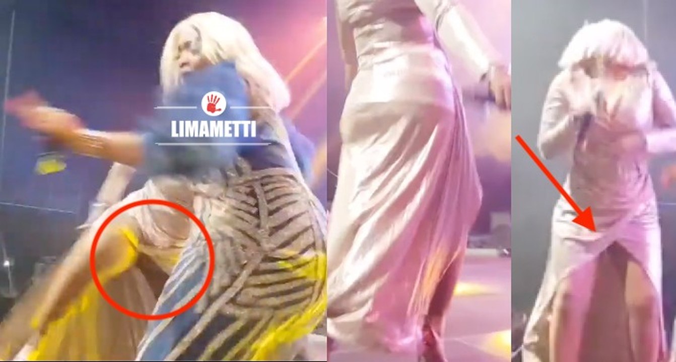 Guigui et Oumou Sow montrent les objets interdits sur scène. Lepp ci biti !