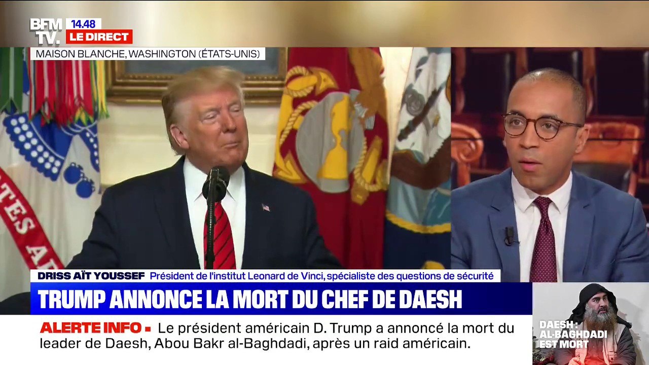 Mort d'al-Baghdadi : dans l'annonce de Donald Trump, "on retrouve la même sémantique que pour la mort de Ben Laden"