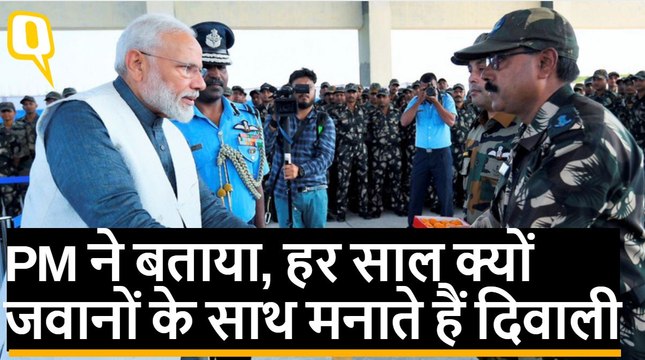 Diwali मनाने कि लिए सीमा पर पहुंचे PM Narendra Modi