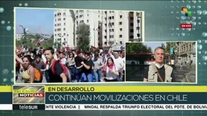 Gob. de Chile reprimió una nueva protesta pese a anuncios de Piñera
