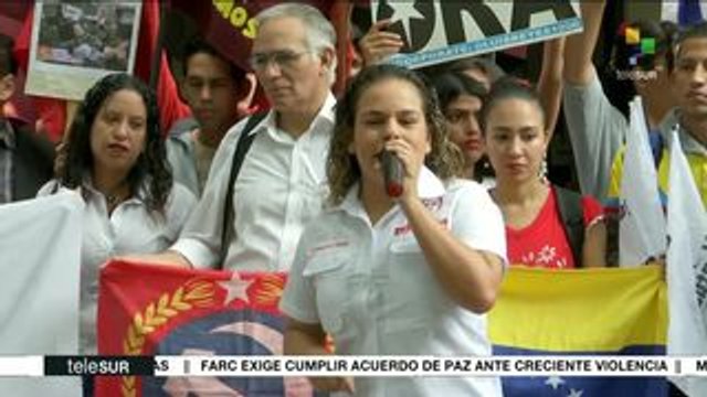 Venezolanos se manifiestan en solidaridad con el pueblo de Chile
