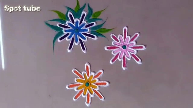 #Spot Tube || कपास की कली का उपयोग करके सुंदर आकर्षक आसान रंगोली डिज़ाइन कैसे बनाएं ||How to make Beautiful Attractive Easy Rangoli Design using cotton bud