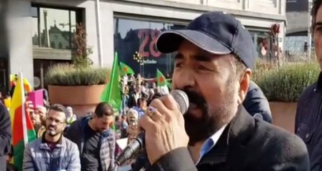 Barış Pınarı Harekatı'na karşı çıkan Şivan Perver, Brüksel'de PKK eylemine katıldı