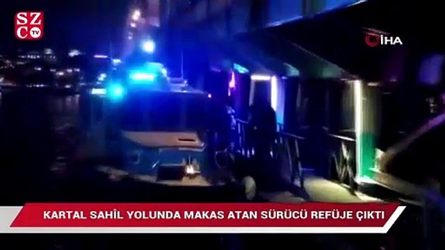Kartal’da makas attığı iddia edilen sürücü kaza yaptı