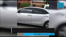 Alberto Fernández llegó a votar y tuvo un pequeño accidente al estacionar el auto