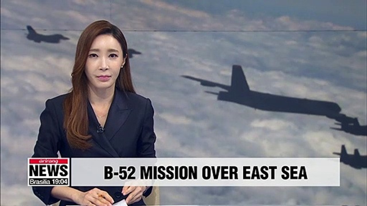 Two U.S. B-52 strategic bombers conduct mission over East Sea, sending message to N. Korea, China and Russia