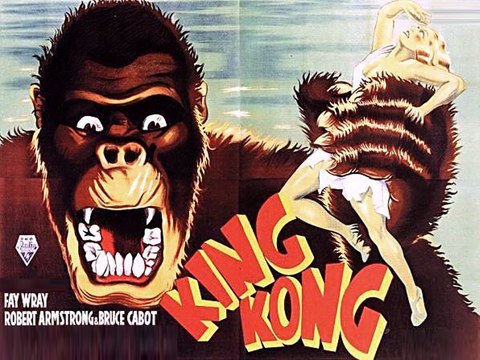 King Kong movie (1933) Fay Wray, Robert Armstrong, Bruce Cabot