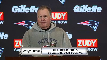 Patriots Head Coach Bill Belichick Reacts To Earning 300th Career Win