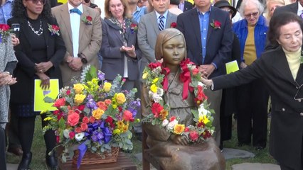 '워싱턴 평화의 소녀상' 한인타운서 제막식 / YTN