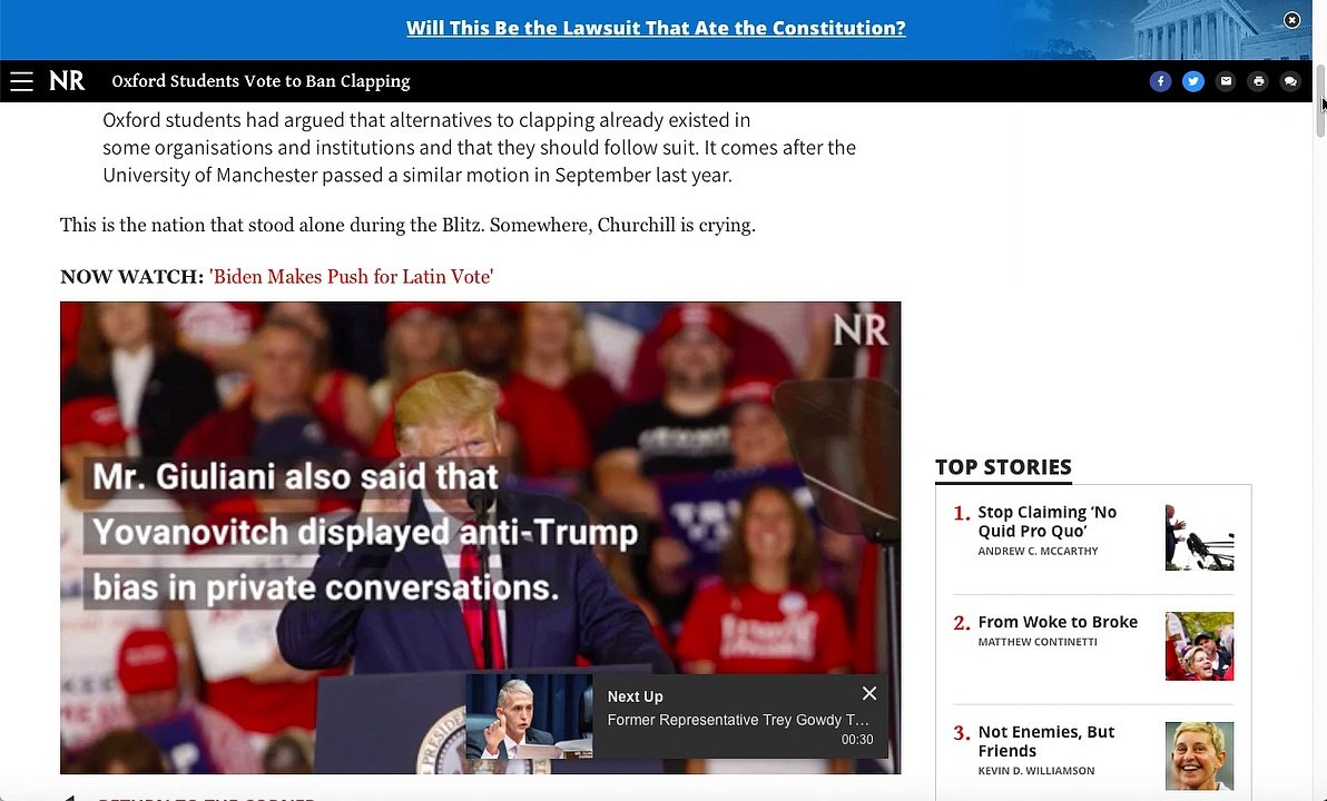 Oxford Students Ban Hand Clapping